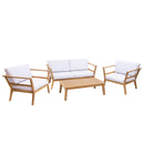 Sunnydaze Bodie 4-Piece Patio Furniture Set - Outdoor Patio Conversation Set