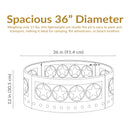 Sunnydaze 36" Heavy-Duty Metal Campfire Ring