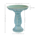 Sunnydaze Avignon Outdoor Ceramic Bird Bath - 18.75" H