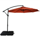 Sunnydaze 10' Offset Patio Umbrella with Cantilever and Cross Base