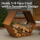Sunnydaze Rustic Hexagon Firewood Storage - 30"