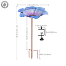 Sunnydaze Deck-Mounted/Staked Glass Bird Bath