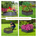 Sunnydaze Galvanized Steel Hexagon Raised Garden Bed - 12.25" H