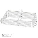 Sunnydaze Galvanized Steel Rectangle Raised Garden Bed