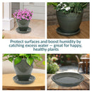 Sunnydaze Set of 4 Glazed Ceramic Planter Saucers