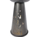 Sunnydaze Butterfly Bliss Galvanized Iron Bird Bath Fountain - 26.25" H