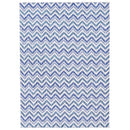 Sunnydaze Chevron Dreams Indoor/Outdoor Patio Area Rug in Blue/Gray