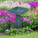 Sunnydaze Simply Square Modern Reinforced Concrete Bird Bath - 23"