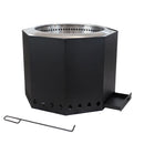 Sunnydaze Octagon Wood-Burning Stainless Steel Smokeless Fire Pit - 21.5"