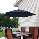 Sunnydaze Aluminum Outdoor Patio Umbrella with Tilt and Crank