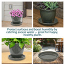 Sunnydaze Set of 4 Glazed Ceramic Planter Saucers