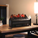 heated log electric fireplace insert