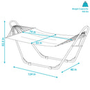 Sunnydaze 2-Person Quilted Fabric Double Hammock with Pillow