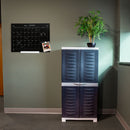 Sunnydaze Plastic Lockable Storage Cabinet with 3 Adjustable Shelves