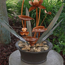 Sunnydaze Blossoms Copper Flower Fountain - 28"