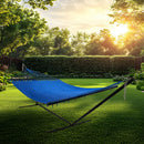 Sunnydaze 2-Person Soft-Spun Polyester Rope Hammock with Stand