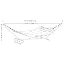 Sunnydaze 2-Person Freestanding Quilted Fabric Hammock with Stand