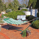 Sunnydaze Rope Hammock with 12' Steel Stand, Pad, and Pillow