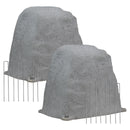Sunnydaze Flat-Top Artificial Landscape Rock Cover with Stakes