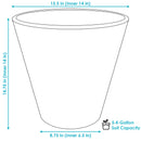 Sunnydaze Walter Outdoor Planter - Antique White - 15.5"