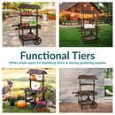 Sunnydaze Country Market Flower Cart Display Stand - 49.25” H