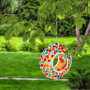 Sunnydaze Mosaic Fly-Through Hanging Bird Feeder