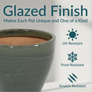 Sunnydaze Resort Glazed Ceramic Planter