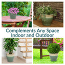 Sunnydaze Studio Glazed Ceramic Planter with Drainage