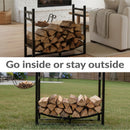 Sunnydaze Outdoor Log Storage Rack with Kindling Holder
