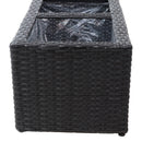 Sunnydaze 2-Section Polyrattan Rectangle Indoor Planters - Set of 2