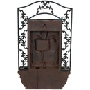 Sunnydaze French Lily Outdoor Wall Fountain with Submersible Pump