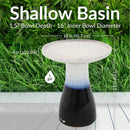 Sunnydaze Glazed Ceramic Outdoor Bird Bath