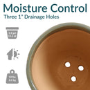 Sunnydaze Resort Glazed Ceramic Planter