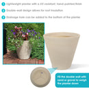 Sunnydaze Walter Outdoor Planter - Antique White - 15.5"