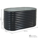 Sunnydaze Stackable Galvalume Steel Raised Garden Bed - Oval