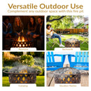 Sunnydaze Crossweave Wood-Burning Fire Pit with Spark Screen and Poker