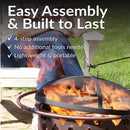 Sunnydaze Crossweave Wood-Burning Fire Pit with Spark Screen and Poker