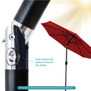 Sunnydaze Aluminum Outdoor Patio Umbrella with Tilt and Crank