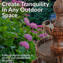 Sunnydaze Flower Blossom Outdoor Electric 3-Tier Water Fountain - 43" H