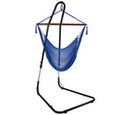 Sunnydaze Caribbean Extra Large Hammock Chair & Adjustable Stand - Soft-Spun Polyester - 40-Inch Wide Seat