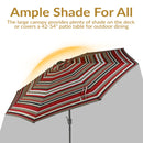 Sunnydaze 9' Solar LED Outdoor Patio Umbrella with Tilt and Crank