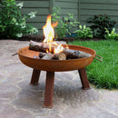 Sunnydaze Rustic Cast Iron Fire Pit Bowl with Stand