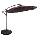 Sunnydaze 10' Offset Patio Umbrella with Cantilever and Cross Base