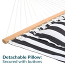 Sunnydaze 2-Person Quilted Fabric Double Hammock with Pillow