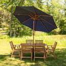 Sunnydaze 8.5 ft Patio Umbrella with Faux Woodgrain Finish