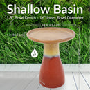Sunnydaze Glazed Ceramic Outdoor Bird Bath