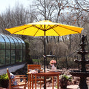 Sunnydaze Aluminum Outdoor Patio Umbrella with Tilt and Crank