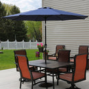 Sunnydaze Aluminum Outdoor Patio Umbrella with Tilt and Crank