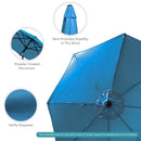 Sunnydaze Aluminum Outdoor Patio Umbrella with Tilt and Crank