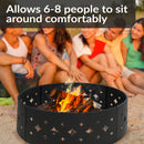 Sunnydaze 36" Heavy-Duty Metal Campfire Ring